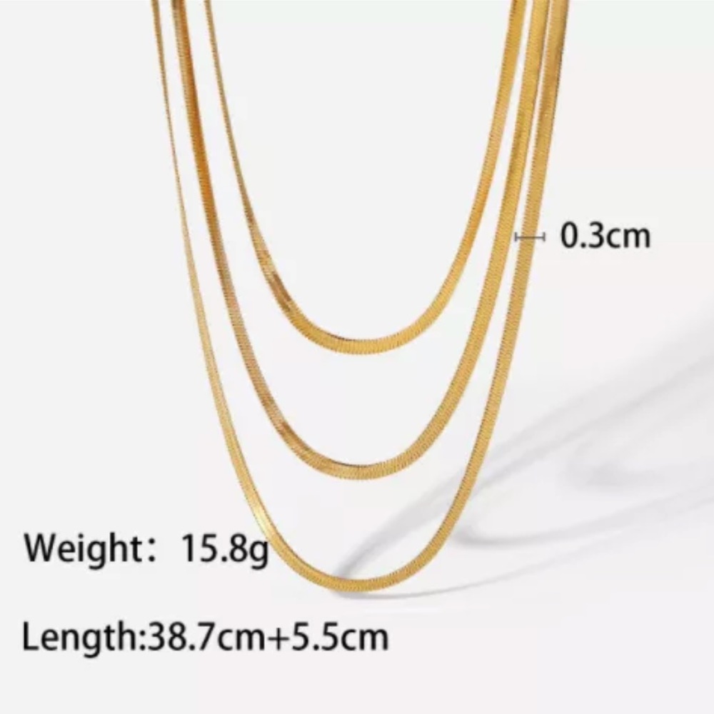 🌟Fashion Multilayer Snake Chain Choker Necklace - Picture 5 of 5